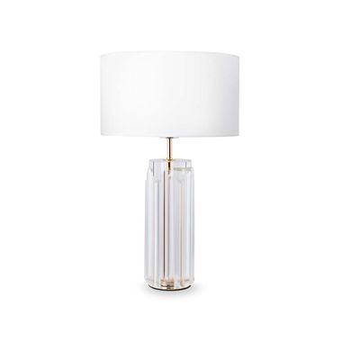 Table lamp, metal glass, gold, H 52 cm