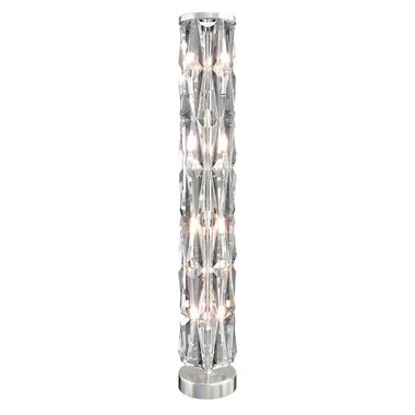 Lampadaire, acier inoxydable, chrome, H 126,5 cm