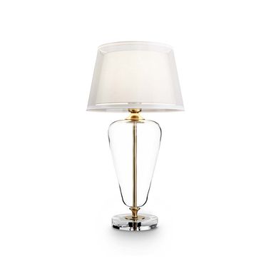 Lampe à poser, métal, laiton, E27, hauteur 54cm