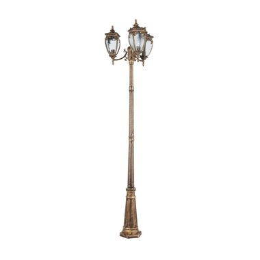 Lampadaire, candélabre, or noir, aluminium, H 239 cm