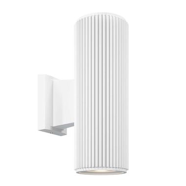 Wall lamp, metal white, IP54, E27 socket, H 26cm