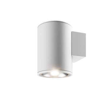 Applique murale LED, luminaire extérieur, blanc, verre métal, H 12 cm