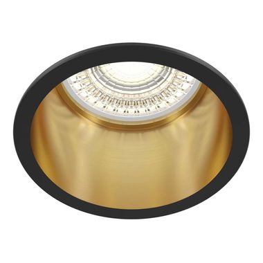 Recessed light, black gold, GU10 socket, diameter 6.8cm