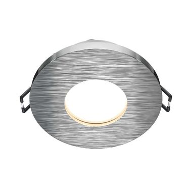 Spot encastrable, aluminium, 1 lampe, argent, IP65, D 8,4 cm