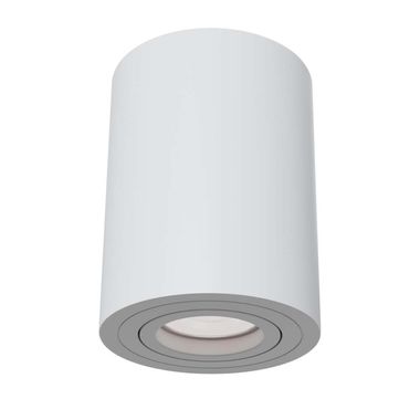 Ceiling light, aluminium, 1-lamp, white, D 8.5 cm