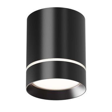 LED surface-mounted light, aluminum, black, H 10 cm