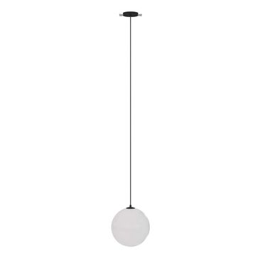 Suspension LED, métal, noir, blanc mat