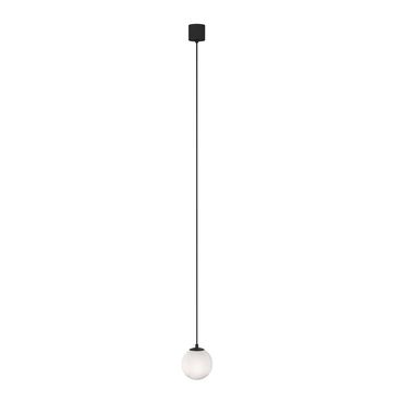 Suspension LED, métal, noir, blanc mat