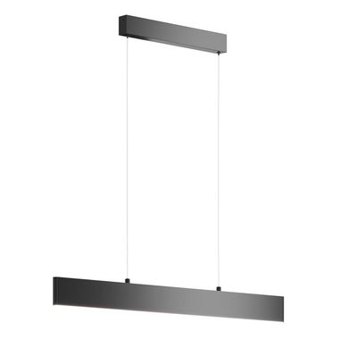 Suspension LED, métal, noir mat, L 91cm