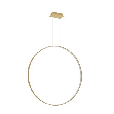 LED pendant light, aluminum, gold, 70W, 3000K, 110 cm