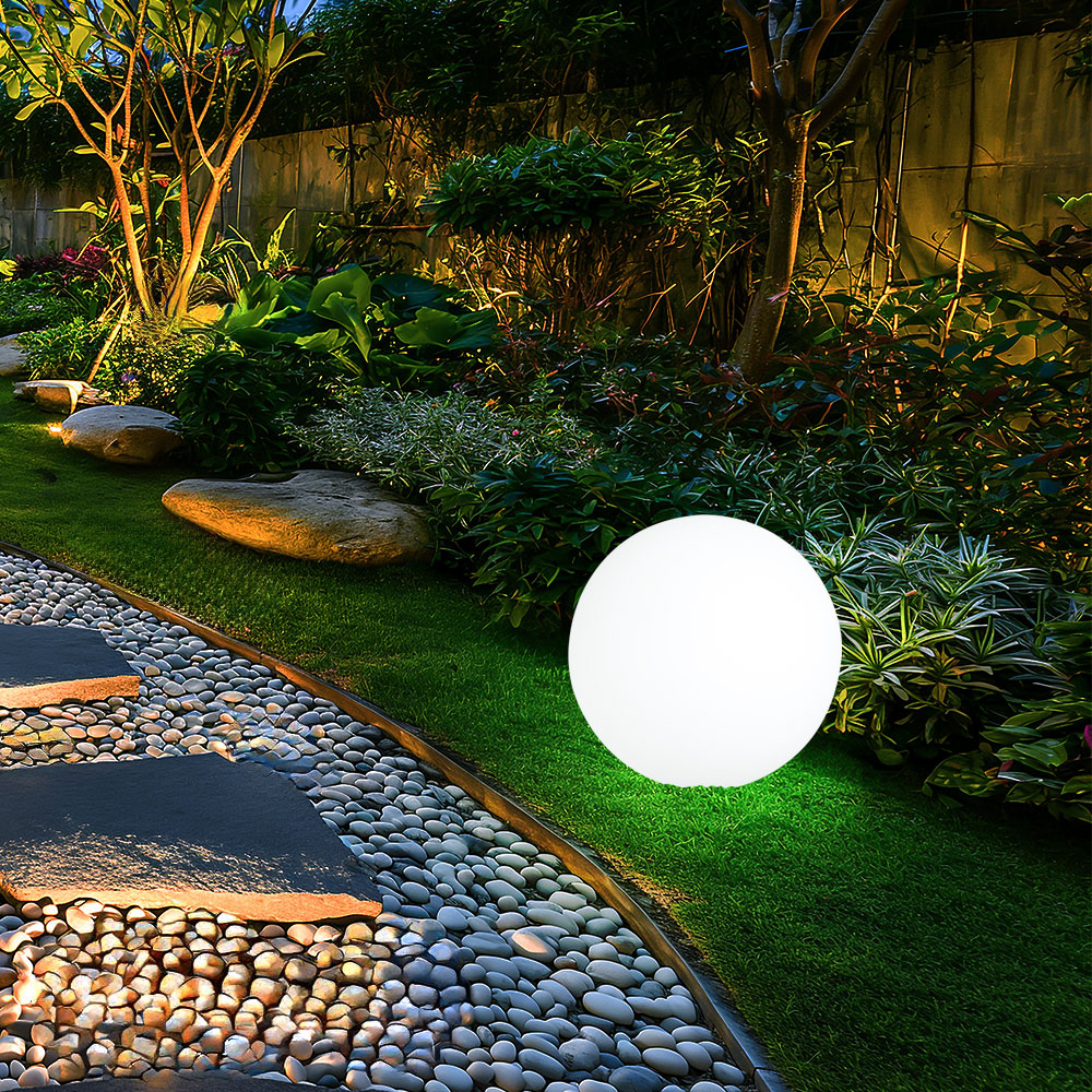 Außenleuchte Steckleuchte Kugel Gartenlampe mit Strom Leuchtkugeln für