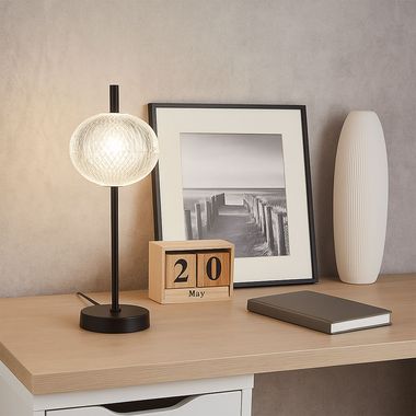 Lampa stołowa LED, efekt kryształu, CCT, ściemniana, wys. 40 cm