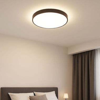 LED Deckenleuchte, anthrazit, opal, D 48 cm