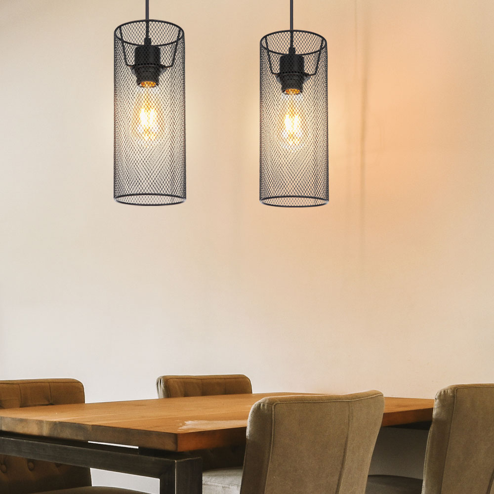 Provance Hängeleuchte Schwarz Mit E27 LED - 6,5W Pendelleuchte 220mm