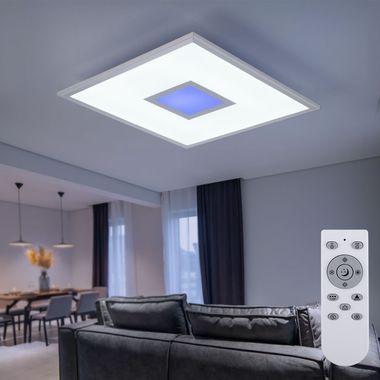 LED Deckenleuchte Timer Wohnzimmerleuchte 3000-6500K Fernbedienung Flurleuchte RGB 45 Esszimmerlampe Nachtlicht, 20W | cm L warmweiß-kaltweiß, ETC dimmbar Panel Tageslichtlampe, 2600lm CCT Memory Shop