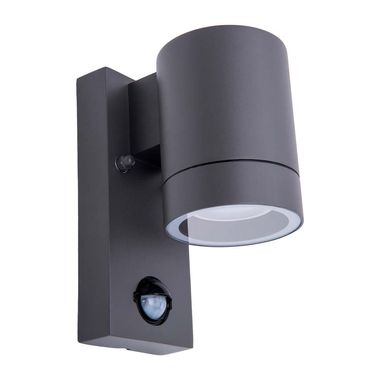 Outdoor wall light, motion detector, anthracite, H 12.5 cm