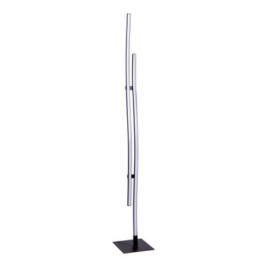 LED floor lamp, metal, black, H 130 cm