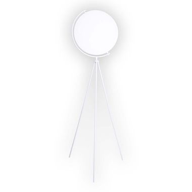 LED floor lamp, metal, textile, white, H 156 cm