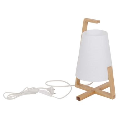 Table lamp, bamboo, white, H 32 cm