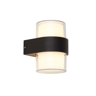 Applique da esterno LED, up down, alluminio, nero, bianco, H 13 cm