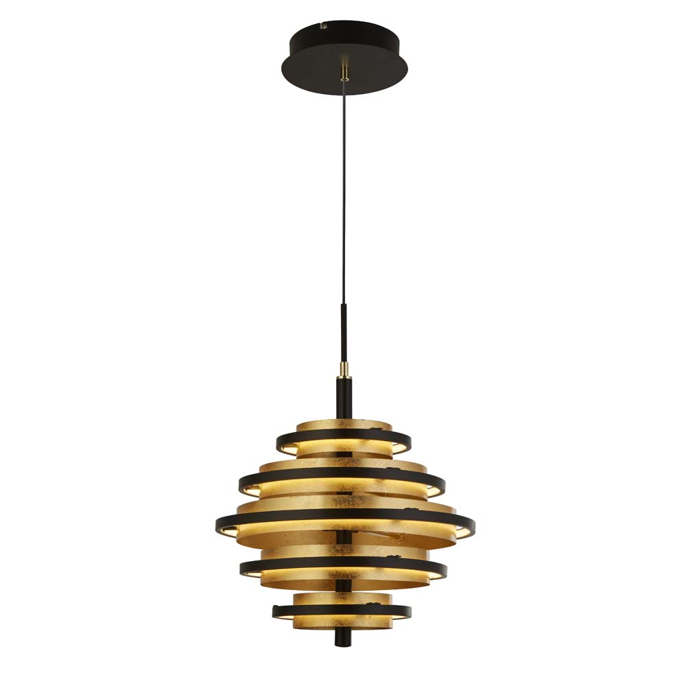 Wohnzimmerlampe in Schwarz-Gold