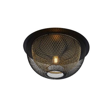 Lampa sufitowa, stal konstrukcyjna, malowana na złoto, śr. 40 cm