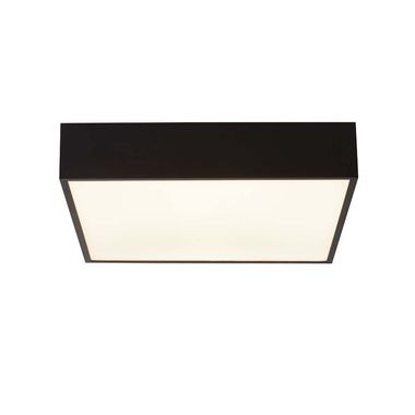 LED outdoor ceiling light, aluminum black, opal, L 30 cm