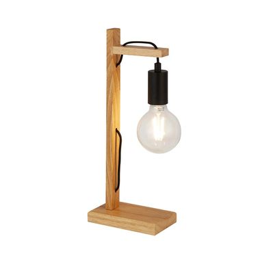Lampe à poser, bois naturel, H 42,5 cm