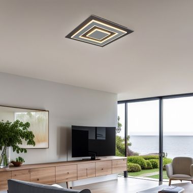 Plafoniera LED antracite, L 48 cm