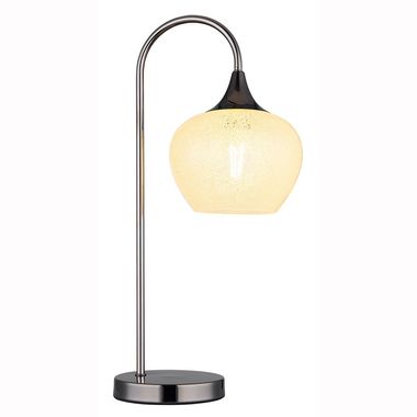 Table lamp, glass ball crystals, clear, H 54 cm