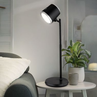 LED table lamp, dimmable, movable, touch, black