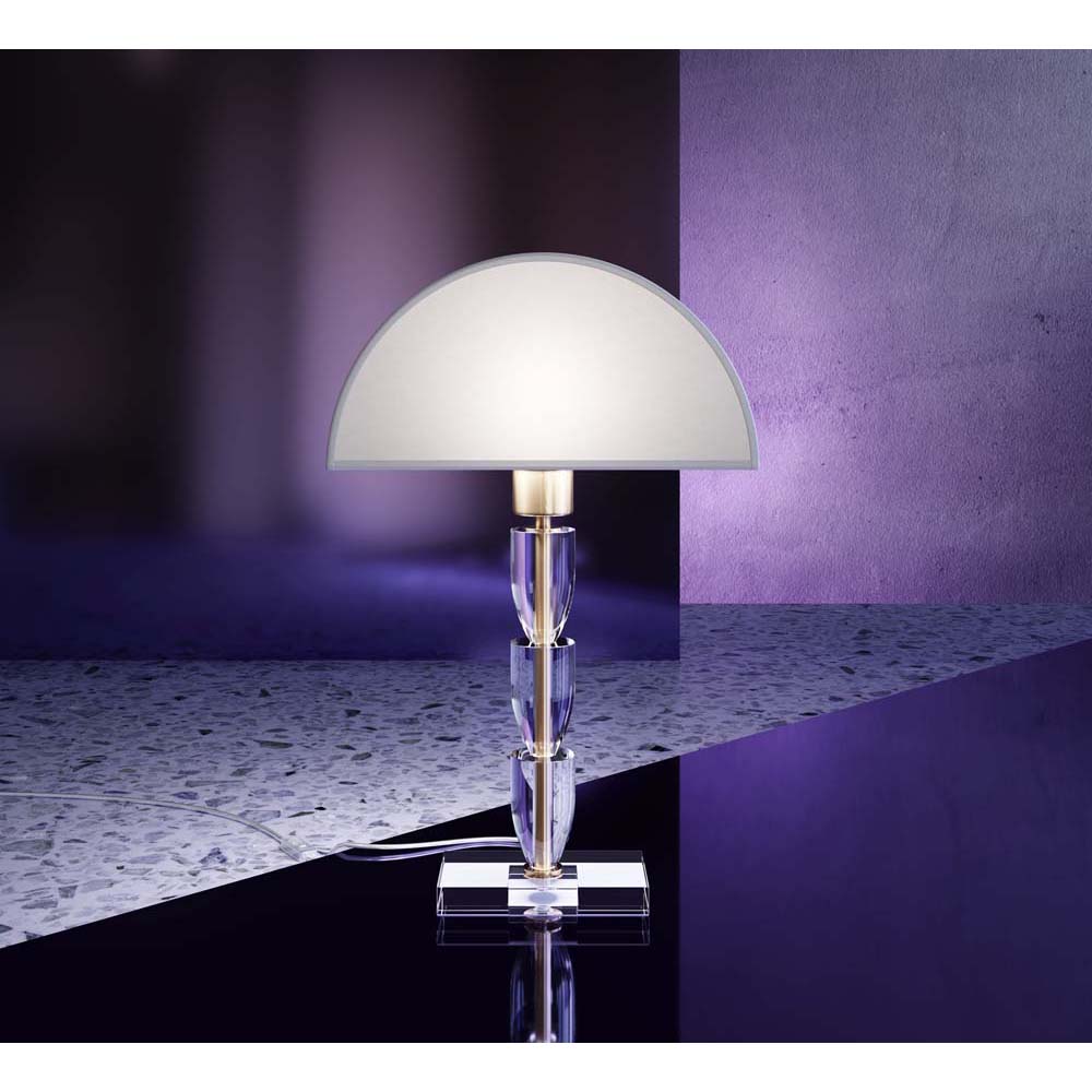 Lampe de table classique laiton, Danza, avec interrupteur