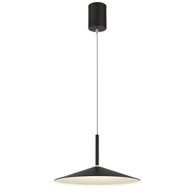 LED hanging light, height adjustable, matt black, D 48 cm