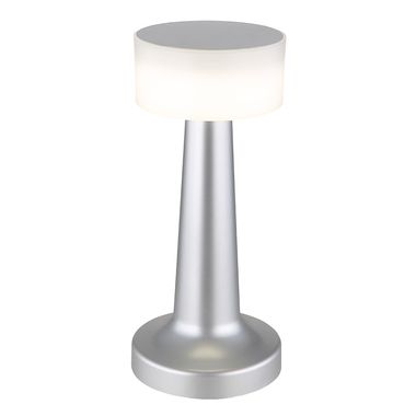 LED tafellamp, touchdimmer, USB, mat nikkel, H 21,5 cm