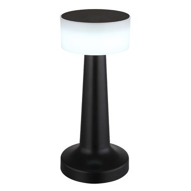 Lampada da tavolo LED, dimmer touch, USB, nera, H 21,5 cm