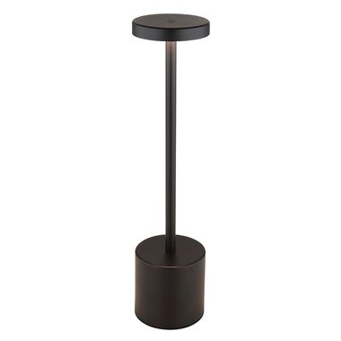 LED tafellamp, touch dimmer, oplaadbare batterij, zwart, H 34 cm