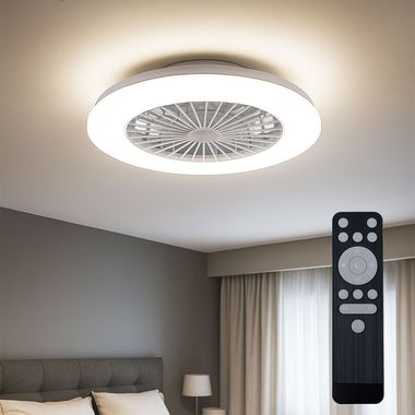 LED Deckenventilator. CCT, Fernbedienung, Timer, 48,5 cm