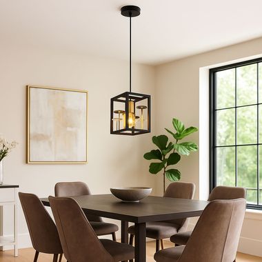 Lampe à suspendre, cristaux, fumé, or, noir, H 120 cm