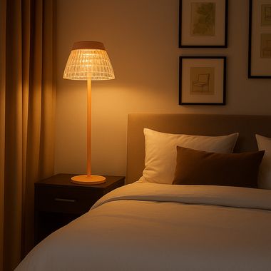 Lampada da tavolo a LED, batteria ricaricabile, touch dimmer, color pesca, H 38 cm