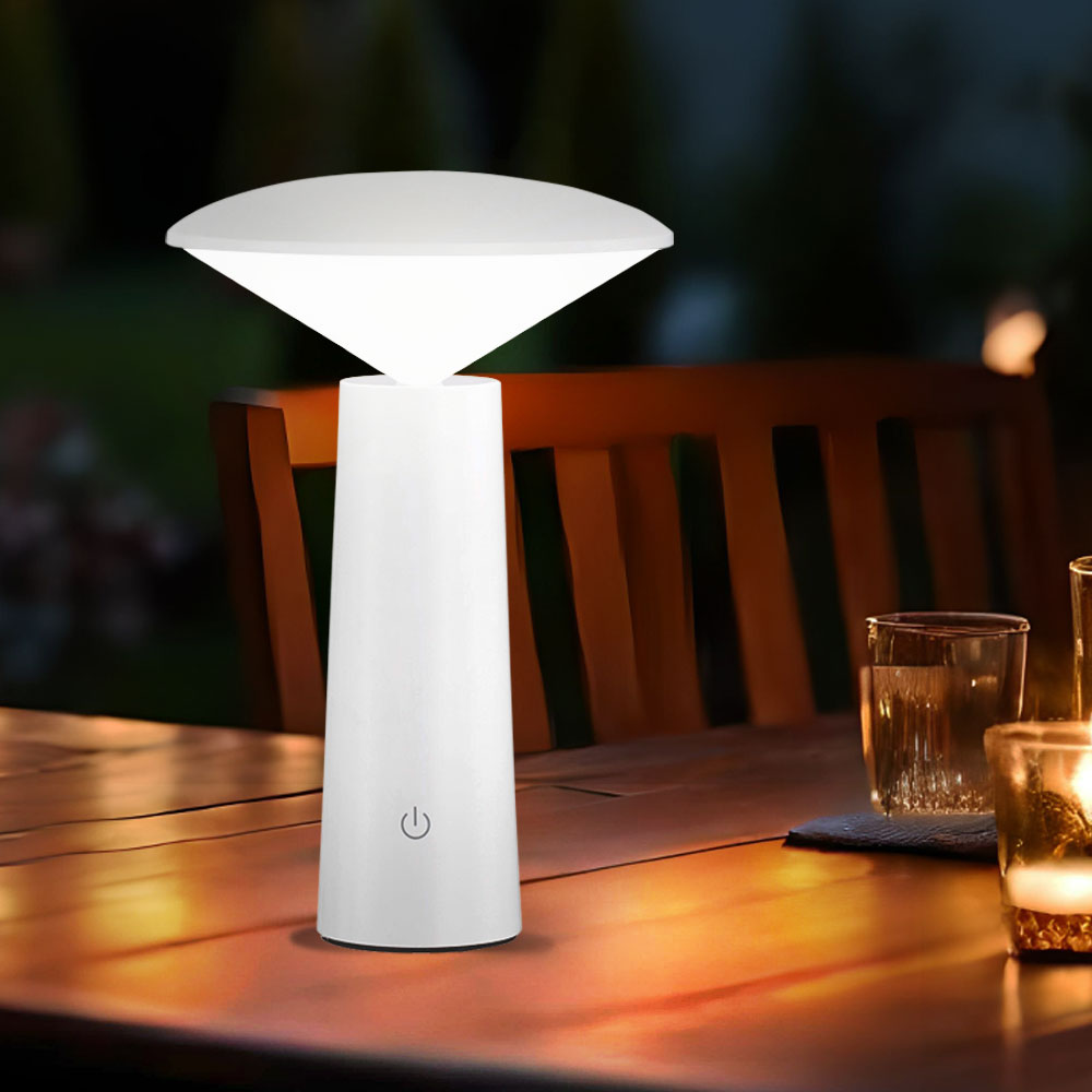 LED Tischleuchte Garten Outdoor Leuchte Batterie Akku Außentischlampe