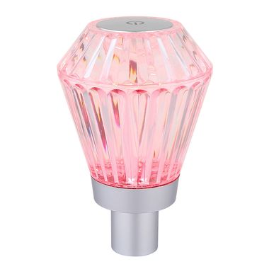 Embout de bouteille RGB LED, cristal, tactile, batterie, argenté