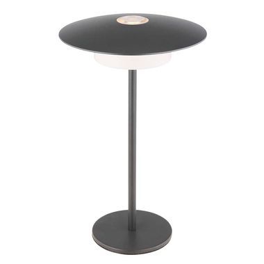 LED table lamp, grey, touch dimmer, battery, H 30 cm