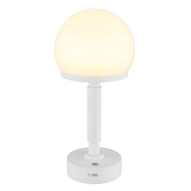 LED tafellamp, touchdimmer, USB-C, oplaadbare batterij, wit, H 29,5 cm