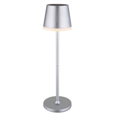 Lampe de table solaire LED, argent, 2 hauteurs possibles, H 41 cm