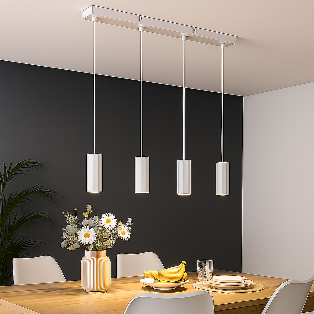 Moderne Pendelleuchte Industrie-Design, 2-flammig, E27 Fassung, Eisen – Für Wohnzimmer, Küche, Café (versch. Farben)
