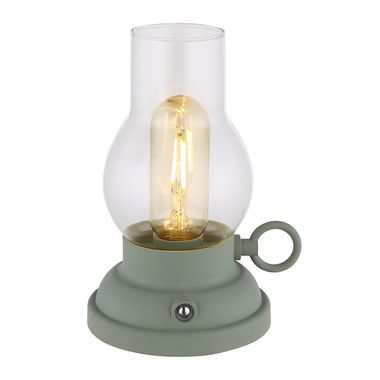Lampe de table LED, vert, variateur tactile, batterie, H 17,5 cm