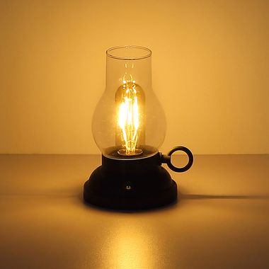 LED Tischleuchte, grün, Touchdimmer, Akku, H 17,5 cm