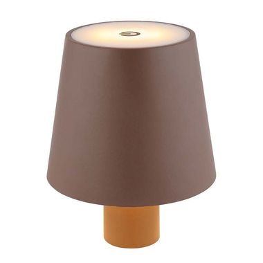 Lampa butelkowa LED, lampa stołowa brązowa, ściemniana dotykowo, wys. 13 cm
