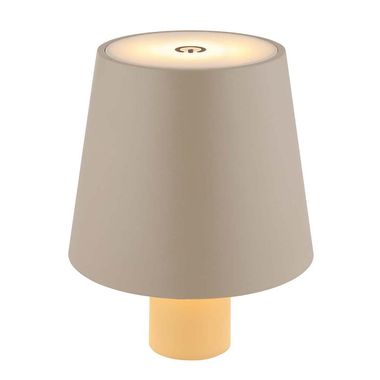 Lampe de table LED, lampe bouteille couleur sable, écran tactile, H 13 cm