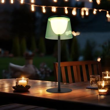 LED table lamp, outdoor light, dimmable, green
